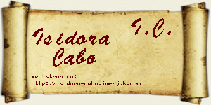Isidora Cabo vizit kartica